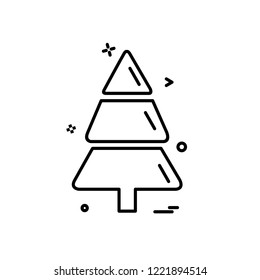 Christmas tree icon design vector