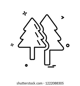 Christmas tree icon design vector