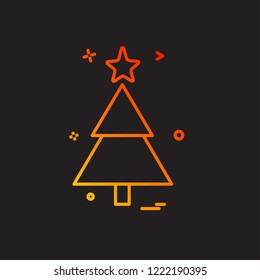 Christmas tree icon design vector
