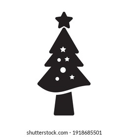 Christmas Tree Icon Design Vector Template Illustration