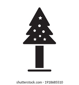 Christmas Tree Icon Design Vector Template Illustration