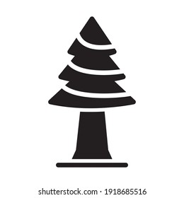 Christmas Tree Icon Design Vector Template Illustration