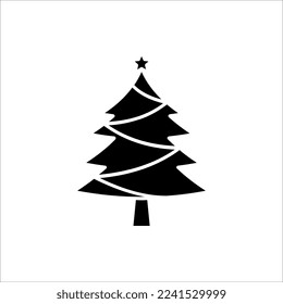 Christmas Tree Icon Design Vector Template Illustration