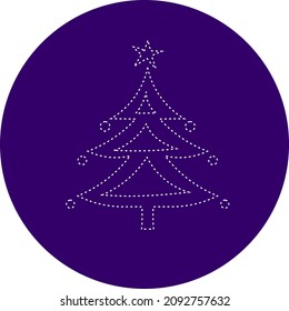 los puntos de iconos de los árboles de navidad redondeados