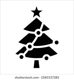 Christmas Tree Icon Element For Design