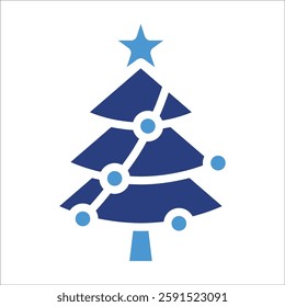 Christmas Tree Icon Element For Design