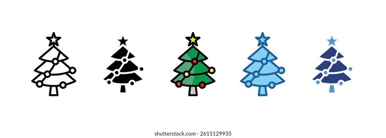 Christmas Tree Icon Element For Design