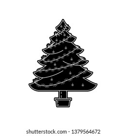 Christmas tree icon. Element of Winter for mobile concept and web apps icon. Glyph, flat icon for website design and development, app development