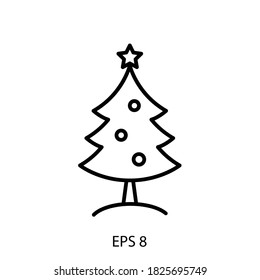 Christmas tree icon in eps 8