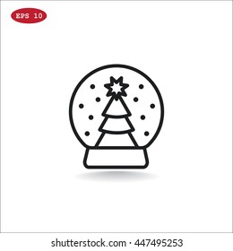  Christmas tree icon Flat.