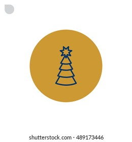  Christmas tree icon Flat.
