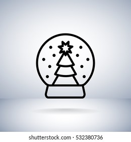  Christmas tree icon Flat.