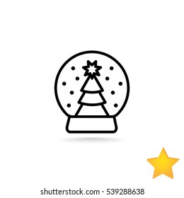  Christmas tree icon Flat.