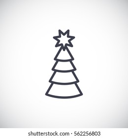  Christmas tree icon Flat.