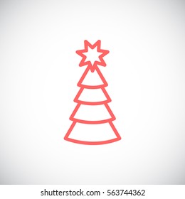  Christmas tree icon Flat.