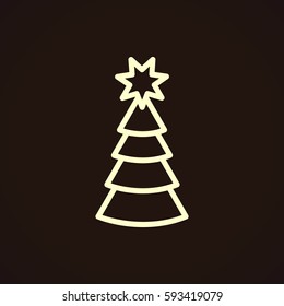  Christmas tree icon Flat.
