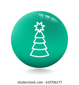  Christmas tree icon Flat.
