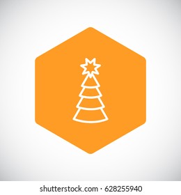  Christmas tree icon Flat.