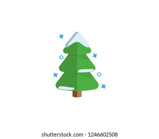Christmas tree icon. flat design