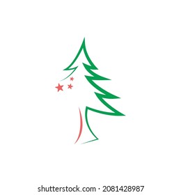 Icono de árbol de navidad planilla de diseño vectorial