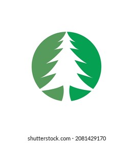 Christmas Tree icon flat design template vector