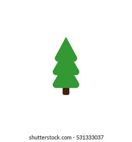 Christmas tree icon, flat design template, vector illustration
