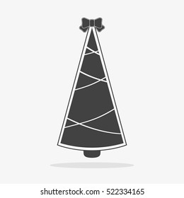 Christmas tree Icon flat vector