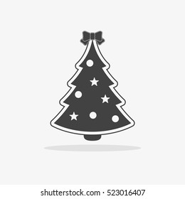 Christmas tree Icon flat vector