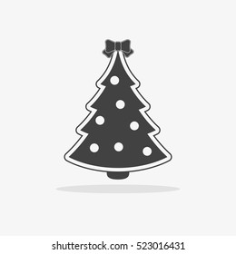 Christmas tree Icon flat vector
