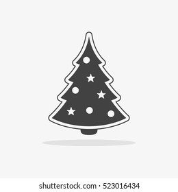 Christmas tree Icon flat vector