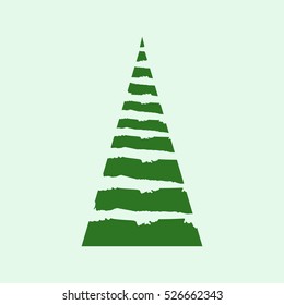 Christmas tree Icon flat vector new year
