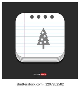 Christmas tree Icon - Free vector icon
