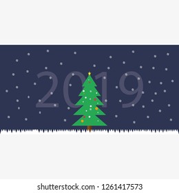 Christmas Tree icon graphic element Illustration template design 