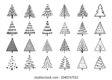 Tree Top Tree Plan Free Hand Stock Vector (Royalty Free) 1745545388