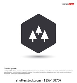 Christmas Tree Icon Hexa White Background icon template - Free vector icon