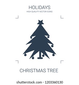 christmas tree icon. high quality filled christmas tree icon on white background. from holidays collection flat trendy vector christmas tree symbol. use for web and mobile