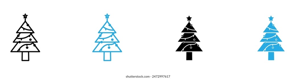 Christmas Tree Icon for Holiday Decorations, Seasonal Graphics, and Festive Themes