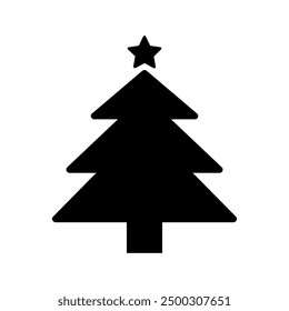 Icono de árbol de Navidad ilustrado sobre fondo