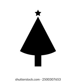 Christmas tree icon illustrated on background