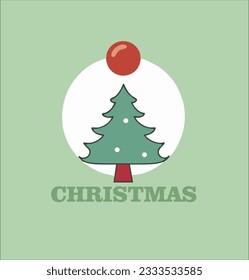 christmas tree icon illustration design. christmas tree flat design