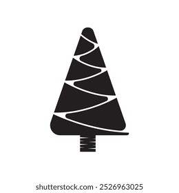 Ícone de árvore de Natal ou design de elemento de ilustração.