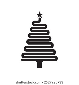 Christmas Tree Icon or Illustration Element Design.