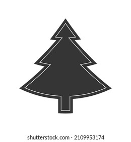 Christmas tree icon isolated. Black vector Christmas tree icon. Flat Christmas tree icon