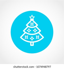 Christmas tree Icon Isolated on White Background