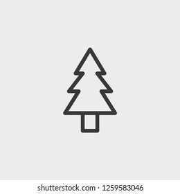 Christmas tree icon isolated on background. Fir symbol modern, simple, vector, icon for website design, mobile app, ui. Vector Illustration