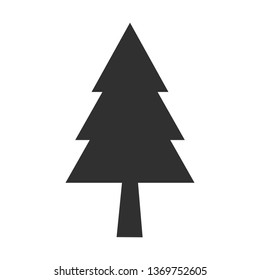 Christmas tree icon isolated on white background. Vector illustration.
