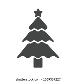 Christmas tree icon isolated on white background. Christmas symbol modern, simple, vector, icon for website design, mobile app, ui. Vector Illustration