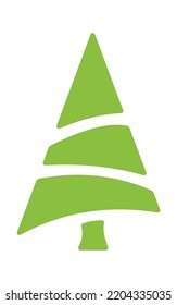 Christmas tree icon. Isolated on white background. Vector illustration