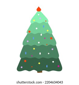 Christmas tree icon isolated on white background. Christmas and New Year holidays symbol