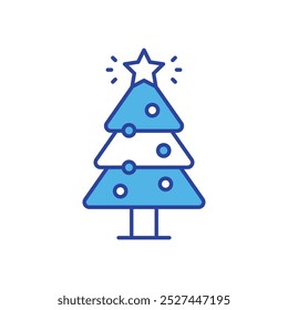 Christmas Tree icon isolated on a white background. Vector illustration.